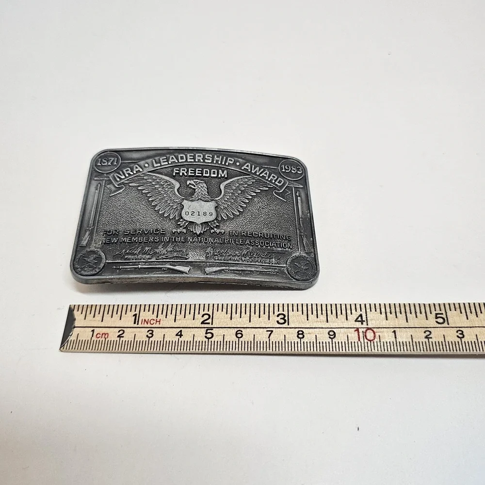 NRA National‎ Riffle Association Leadership Members Award Freedom Belt Buckle